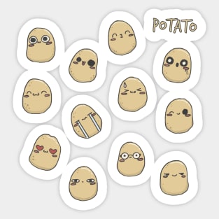Cute Potato Sticker Pack - Large Sticker
